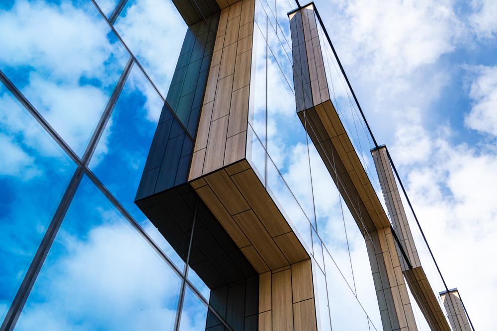 Modern facade for the univeristy in Poland